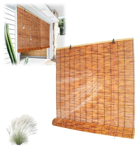 Tendine parasole in bambù per esterni, filtrano la luce, per privacy e sole, facili da installare, 122 cm x 203 cm, ideali per uso interno ed esterno