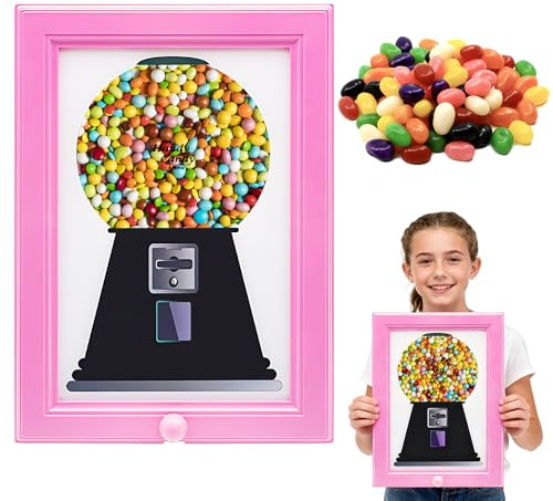 Wxeadu Caramelos Marco, Genérico Marco Candy, Se Puede Montar en la Pared Candy Dispenser Picture Frame, Multifuncional Dispensador de Caramelos Marco de Fotos para Salón, Estudio, Comedor, Pasillo