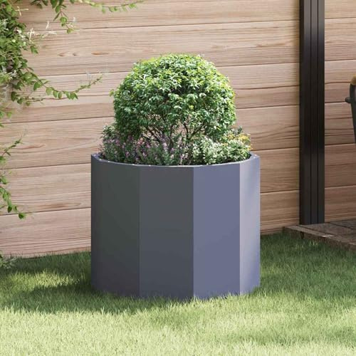 Swpsd Planter Anthracite 60 x 60 x 50 cm Steel flowerpot Model883761