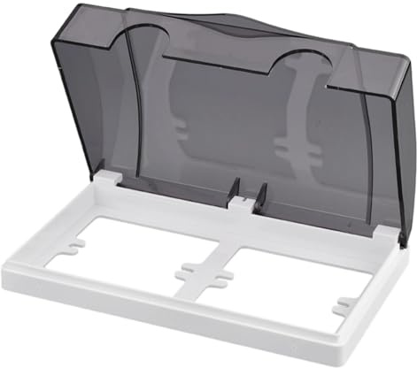 Oxtxuzdm 86-Typ Wandschalter Abdeckung, 2-Gang Außensteckdose, wasserdichte Box, Kunststoff Steckdosenabdeckung, staubdichte Box, langlebige Kunststoff Steckdosenabdeckung