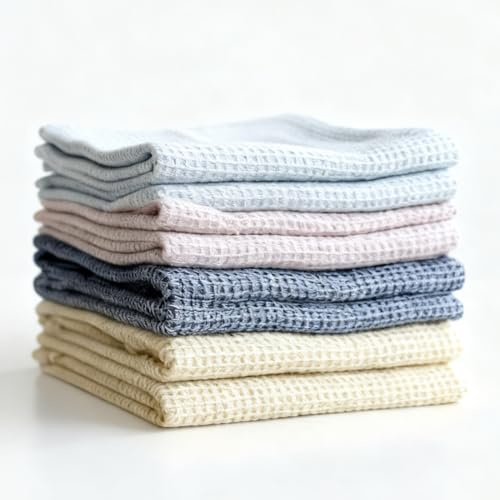 Geschirrtücher 8er-Pack - Größe: 60x40 cm – Geschirrtücher Baumwolle aus Waffelgewebe, saugstarkes Geschirrhandtuch/ Küchenhandtücher für Geschirr und Küche-stilvolles Küchenzubehör, moderne Farben