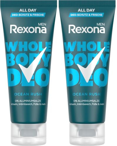 Rexona Men Déodorant pour Tout le Corps Crème 72H - Ocean Rush - 75ml (Lot de 2)