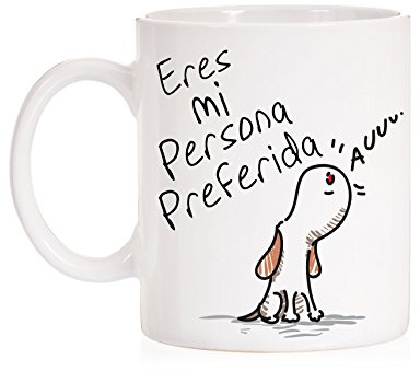 MardeTé Taza Eres mi Persona preferida. Taza de Regalo para los Amantes de los Animales o Perros.