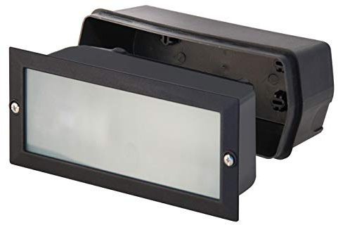 Velamp Brick Faretto segnapasso da incasso – Attacco lampadina E27 – Potenza max 60W – Impermeabile IP67 – Ideale per esterni, scale, vialetti, giardini e garage