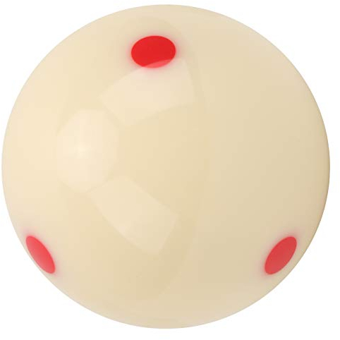 Keenso Pool Balls, 57,2 mm schlagfeste Harz-Billard-Queue-Bälle Härte Dot-Spot-Queue-Ball für Training und Wettkampf(roter Fleck)