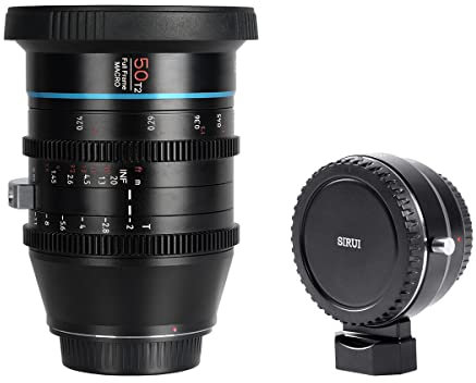 SIRUI Objectif Jupiter Macro T2 plein cadre Cine Prime, 50 mm, EF avec adaptateur RF, compatible avec Canon EOS R5, EOS R6, EOS R3, EOS R5C, EOS C70, Komodo 6K, V-RAOTOR 8K VV