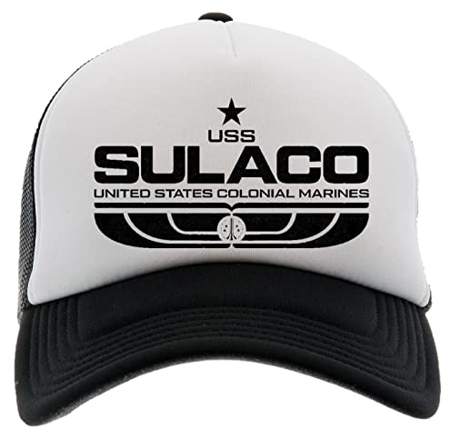 Sulaco (Uss) White 3 Baseboll Keps Hatt Unisex Män Kvinnor Skumfront Mesh Tillbaka Svart Baseball Cap Unisex