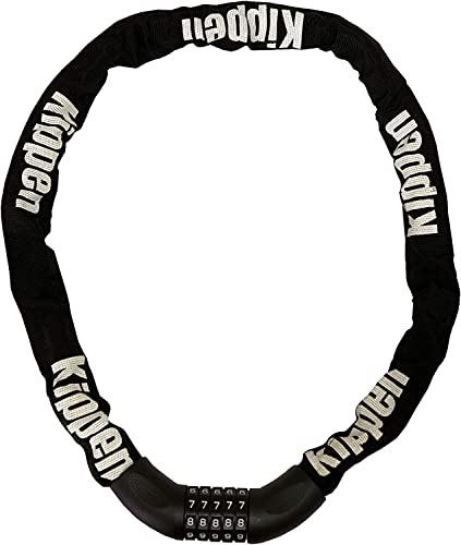 Kippen 2013X - Catena con Lucchetto a Combinazione a 5 Cifre. Lunghezza 100 Cm. Ideale per bici, skateboard, scooter, cancelli, cassette degli attrezzi.