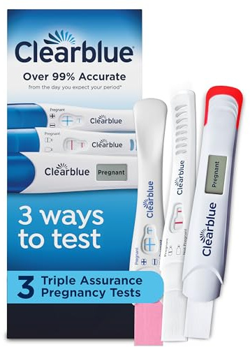 Clearblue Triple Assurance Pregnancy Test Kit, Home Pregnancy Tests, 3 Ways to Test, 3 Ct