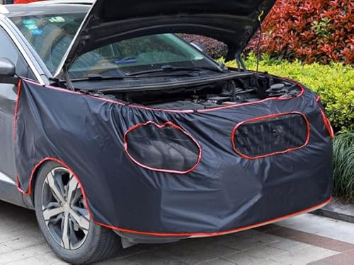 JOMAFA Protector magnetico frontal coche para trabajar en motor Cubre Aletas resistente grasa, aceite y agua protector de puertas 355 x 74 cm