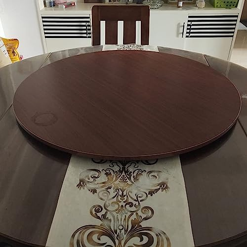 SAGIDAR Plateau Tournante Rond, Plateau Rotatif en Bois Massif, 360° Rotation Plateau De Service, Ø 50cm-100cm, Assiette De Service Rotative Ronde, pour Les Dîners De Famille Et Les Fêtes