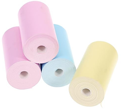 MAGICLULU 4stücke -aufkleberdruckpapier Bunte Bedruckbare Aufkleberrollen Thermopapier Farbiges Selbstklebendes Druckpapier