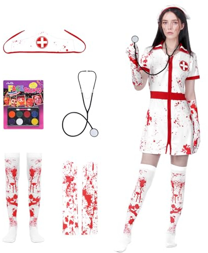 Harvest Déguisement Quinn Costume Harley, Carnaval Fille Femme Quinn avec Veste T-Shirt Short Ceinture Mitaines, Deguisement Halloween (Enfant, 130)