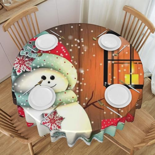 Runde Tischdecke aus Stoff mit Eiffelturm-Muster in sanften Farben, Bedruckt, Frankreich, 152,4 cm | Dekorative Tischdecke für Küche, Esszimmer, Partys, Hochzeiten, Picknicks