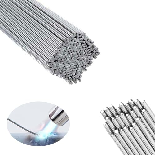 JOYOLA 50 Stück Aluminium Löt Schweißstäbe, 1.6mm Niedrigtemperatur Aluminium Schweißstäbe, Fülldraht zur Reparatur Aluminiumrohr, Schweißdraht für Reparatur Aluminiumrohr, öten von Kupferrohren