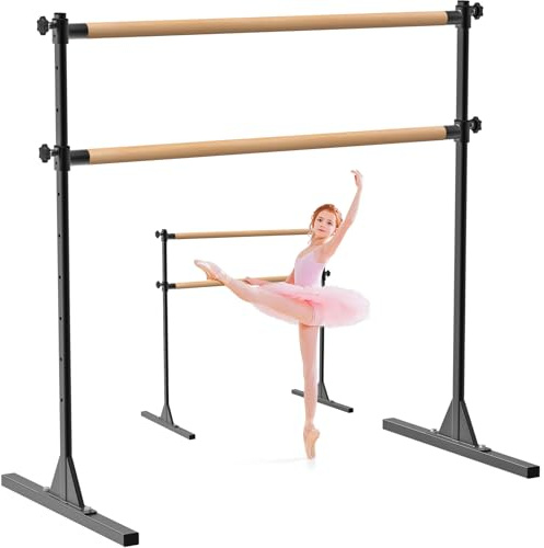 SELEWARE Barra De Ballet Regulable En Altura, Barra De Ballet Independiente, Barra De Danza Robusta, Soporta Movimientos De Barra, Estiramientos Corporales, Dominadas, Antideslizante