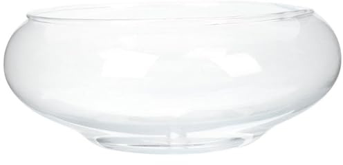 Dorccsi Lotusschalen-Pflanzgefäß runde 6-Zoll-Lotusblumenschale klare Seerosenschale dekorative Glasschale Glasfischschale Schale Lotus für Blumen Sukkulenten Hydrokulturpflanze Fische Heimdekoration