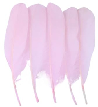 10/50/100 pièces d'artisanat en plumes de cygne teintes et colorées, bijoux de mariage, accessoires de fête, 15-20cm/6-8 pouces(Light pink,100PCS)
