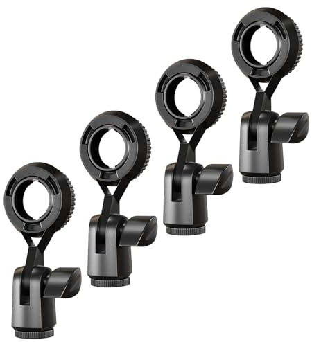 ERINGOGO 4stücke Mikrofon Clips Für Stative Drehbar Universelle Mikrofonhalterung Für Podcasts Online-kurse Und Sprachaufnahmen Standardgewinde Mit Umwandlungsnut