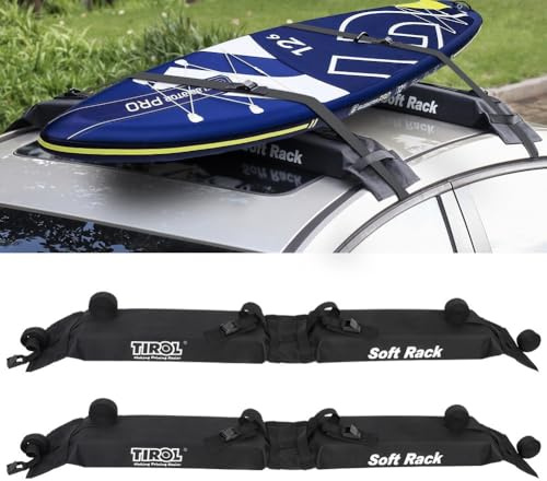 ZKSJFU Dachträger für VW Golf 5 6 7 8 GTE GTI GTD Clubsport, Universal Dachgepäckträger - Dachträger Ohne Reling Weiche Gepäckträger, Mit Verstellbaren Und Stabilen Zurrgurten