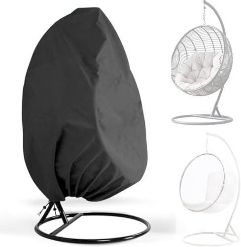 Générique Housse de Fauteuil Oeuf Suspendu, Oxford Tissu Housse de Chaise Suspendue de Jardin, Bache de Protection Imperméable pour Patio Meubles Jardin Exterieur(200x230CM)