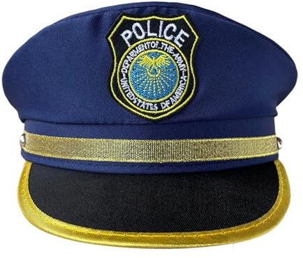 Opilroyn Polizistenhut für Kinder, Cosplay, Polizist für Kinder, Cooles Polizist-Kostüm, Simulationsspielzeug, Kostüm-Zubehör für Polizisten