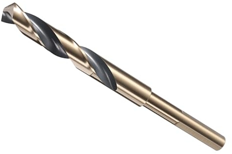 METALLIXITY Drill Bit 13 mm, 10mm Reduced Shank 3-Flat 4341HSS 135° | High-Speed Steel Bits for Drilling Holes in Thin Metal Steel Wood Plastic Aluminum DIY Project Black and Gold