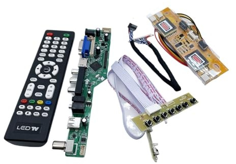 ZGHQHCDRH V53 Universal Lcd Led Tv Controller Driver Board VGA HD-MI USB TV Motherboard Analog Full Kit 30pin 2ch 8bit Lvds 4 Lamp Ccfl Replace The TV Motherboard(A)