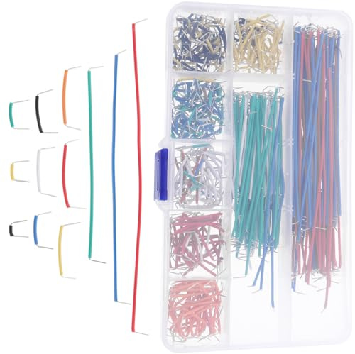 SHINEOFI 560pcs Breadboard Jumper Wire Kit 14 Lengths, Solderless Prototyping Wires for Electronic Circuits, Assorted Color Flexible Connecting Cables for Breadboard Testing Random Color