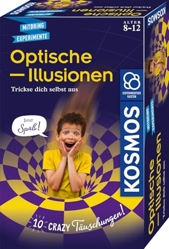 KOSMOS Optische Illusionen – Experimentierkasten Täuschungen & Hologramme | 10 Experimente, Basteln & Staunen, fördert Konzentration & räumliches Denken, für Kinder ab 8 Jahren