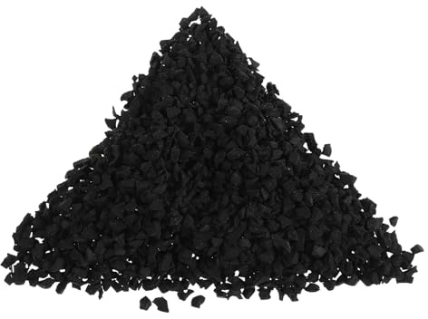 BAZEITFLOW Pellets de Caucho Reciclado para Césped Artificial 1 Kg Bolsa Gránulos Finos de Relleno para Suelo Deportivo Material de Caucho Granulado Resistente para Áreas de Juego y Césped