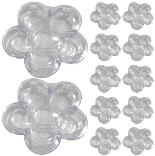 iplusmile Boîte à Rouge à Lèvres 12 Pièces Petite Taille Transparente Rangement Portable Maquillage Femmes Usage Quotidien Forme Fleur