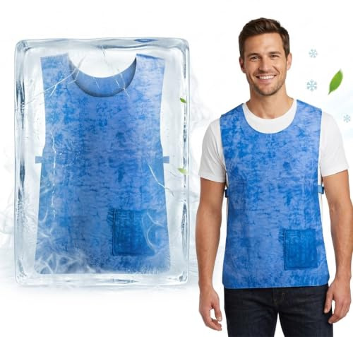 Chaleco de Enfriamiento por EvaporacióN, Chalecos Hielo, InsolacióN Refrescante Verano para Hombres Y Mujeres, Chaleco de Enfriamiento Evaporativo, para Trabajo Al Aire Libre, EquitacióN, Correr