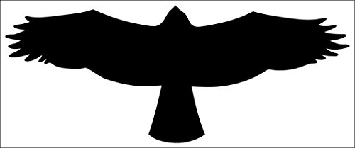 Wichelhaus Vogelaufkleber Bussard 5-Stück-Packung, jeder Vogel 30x14 cm!!!! 5 Bogen mit je 1 Vogel von 30cm Größe