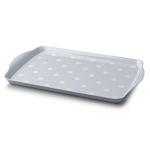Zeal Melamine Dotty Serving Design Tray (38x24cm) French Grey