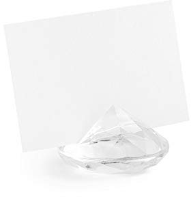 jakopabra Tischkartenhalter Diamant 10 Stück aus Acryl (farblos)
