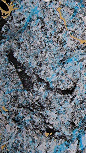 Wachsverzierfolien marmoriert Anzahl 1 Stück, Größe 155 x 90 mm, Farbe schwarz/blau/gold
