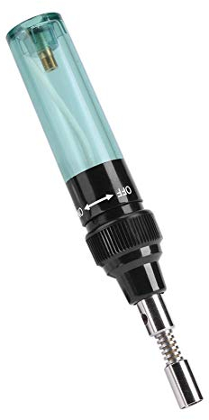 Hongzer Iron Pen, Portable Cordless Refillable Butane Gas Iron Torch Pen Shape Welding Soldering Tool(Transparent)