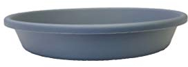 The HC Companies Sottovaso Rotondo in plastica, 35,6 x 35,6 x 6,3 cm, per Interni ed Esterni, 35,6 x 35,6 x 6,3 cm, Blu Ardesia