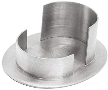 NKlaus Kerzenhalter oval Messing vernickelt Silber für Taufkerzen, 1 Stück | 3,5 cm hoch, Fuß 10 x 8 cm; geeignet für Kerzen mit 7,3 x 5 cm Umfang