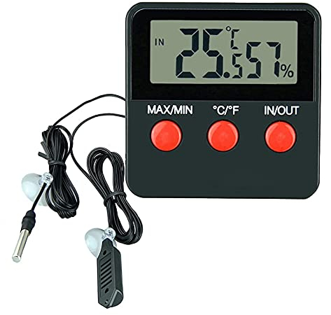 ZHITING Digitales Thermometer Hygrometer,Innen Temperatur Luftfeuchtigkeitsmessgerät Tragbares Hydrometer Feuchtigkeit für Reptilien,Terrarium, Haustiere,Wohnzimmer