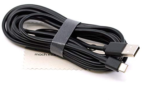 USB Datenkabel 3,0m kompatibel mit Sony PlayStation 5 Dual Sense, XBox Series S, XBox Series X Controller Ladekabel Datenkabel mit mungoo Displayputztuch