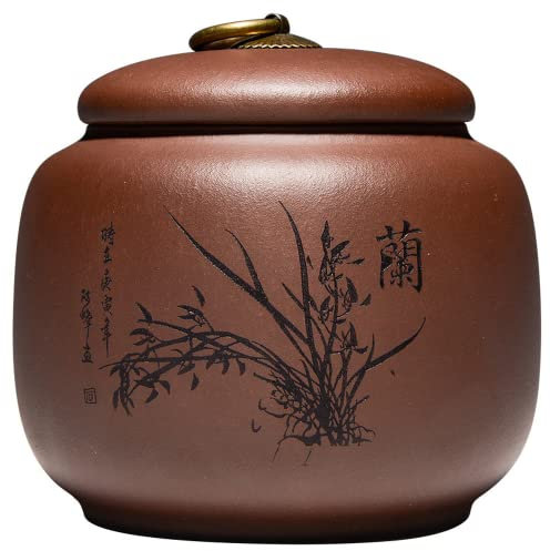 Teedose mit chinesischem Yixing-Sand, 11,5 cm, Violett