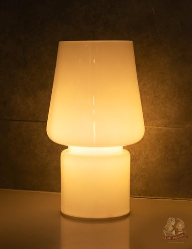 MJ PREMIER Pilz Tischlampe Kabellos Nachttischlampe Mushroom Batteriebetrieben Lamp Batteriebetriebene Tischleuchte LED Laterne für Heim Garten Party Draußen Wohnzimmer Schlafzimmer Weiß