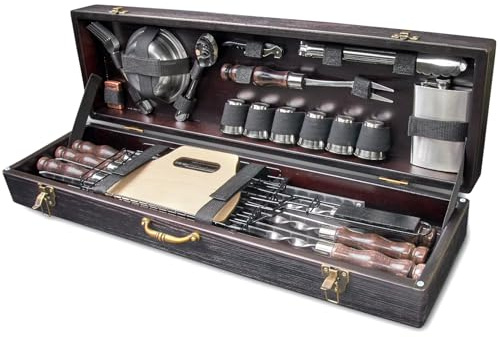 Outdoor Grill Set - Premium Barbecue Tool Sets Grillzubehör - BBQ Zubehör zum Grillen - Grillbesteck Set mit Koffer Puma