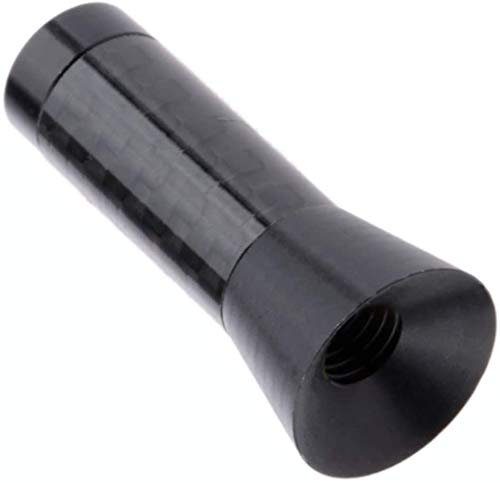 Antenna per Auto in Fibra di Carbonio Nero, Universale per Auto, Mini Corta Antenne Autoradio da 3,5cm per la Rimozione di Elettricità Statica, Miglioramento del Segnale AM/FM