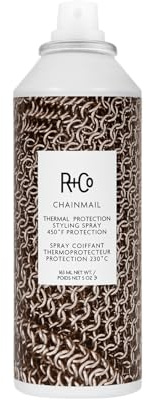 R+Co Chainmail Heat Protection Spray For Hair | Thermal Protection + Flexible Hold + Silky Shine | Vegan + Cruelty-Free | 5 Oz