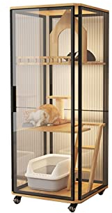 Katzenhaus katzenvilla Katzenvilla, großer Raum, Katzenkäfig, Zuhause, Katzenhaus, Haustier, drinnen, Katzenhaus, Katzenhaus, Katzenschrank Katzenhütte (Size : 150)
