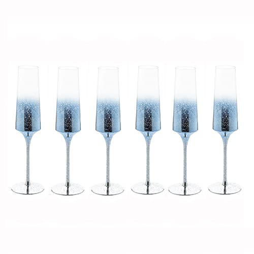 Coupes de Champagne Verres à Champagne 6 pièces, verre à vin mousseux for la maison, verres à Champagne de 200 Ml, idéaux for le Bar à domicile, les Occasions spéciales Flûtes à Champagne ( Color : A