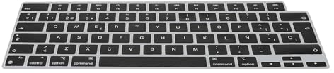 kwmobile Protector Compatible con Apple Macbook Air 15 2023 M2 (A2941) - Cubierta para Teclado en español Tipo QWERTY Negro
